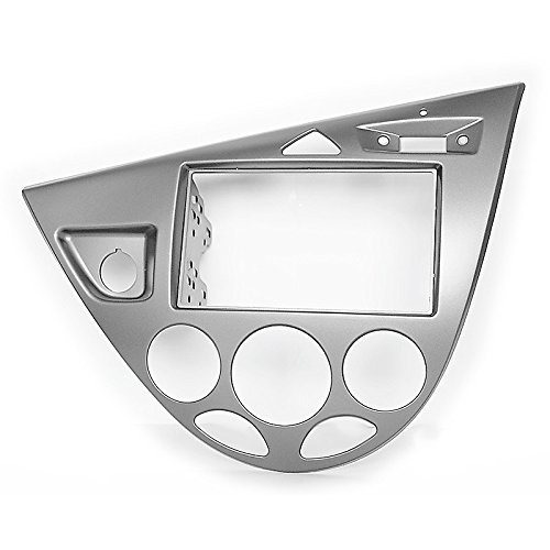 carav 11-549 Doppel DIN Autoradio Radioblende DVD Dash Installation Kit für Focus 1998-2004 in Silber Faszie mit 173 * 98 mm und 178 * 102 mm von Carav