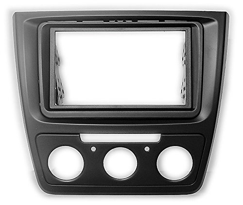 carav 11–584 Doppel DIN Autoradio Radioblende DVD Dash Installation Kit für Skoda Yeti 2009 + (Manuelle Klimaanlage) Faszie mit 173 * 98 mm und 178 * 102 mm von Carav