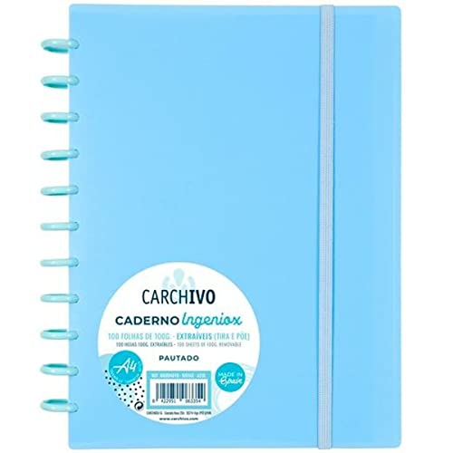 Carchivo, Notizbuch Ingeniox A4 100 Blatt liniert blau von Carchivo