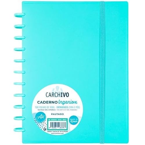 Carchivo, Notizbuch Ingeniox A4 100 Blatt liniert mintgrün von Carchivo