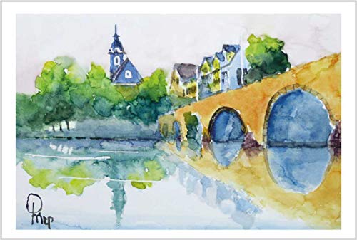10 Kunstkarten, Grußkarten DIN B6 - Set mit Umschlag - Wetzlar - Alte Lahnbrücke von Card Kunstverlag