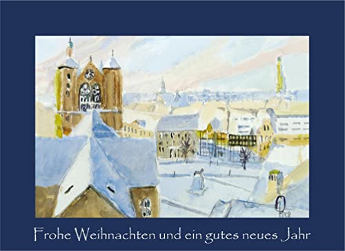 Card Kunstverlag 10 Weihnachtskarten Grußkarten -Set mit Kuvert DIN B6 - Braunschweig im Winter von Card Kunstverlag