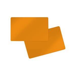 100 PVC Karten, farbig, 0,76mm (Orange) von CardPlus