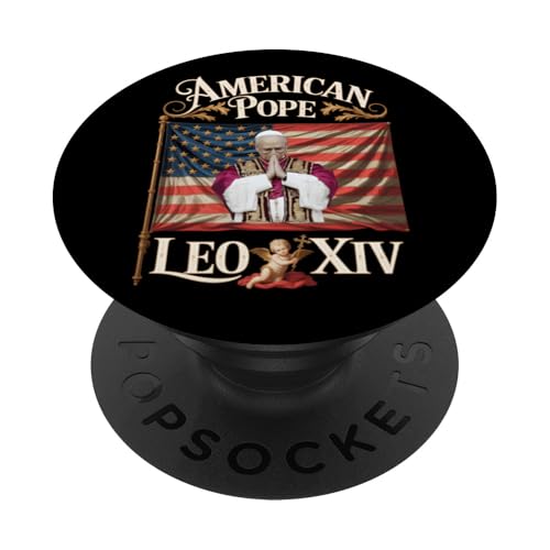 Papst Leo XIV. Amerikanischer Papst Christlich Katholisch PopSockets Klebender PopGrip von Cardinal Robert Prevost Pope Leo XIV Tees & Gifts