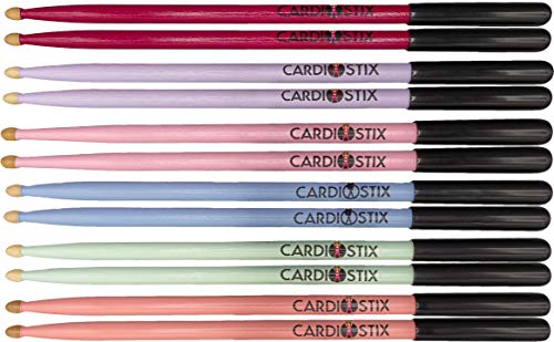 cardiostix 113,4 g hochwertigem Ahornholz Cardio Drum Sticks w/Schwarz Grips | für Trommeln, Fitness, Aerobic Class, Übungen und Workouts | rutschfest, langlebig, Qualität, für Herren und Damen blau cardiostix 113,4 g hochwertigem Ahornholz Cardio Drum Sticks w/Schwarz Grips | für Trommeln, Fitness, Aerobic Class, Übungen und Workouts | rutschfest, langlebig, Qualität, für Herren und Damen blau von CardioStix