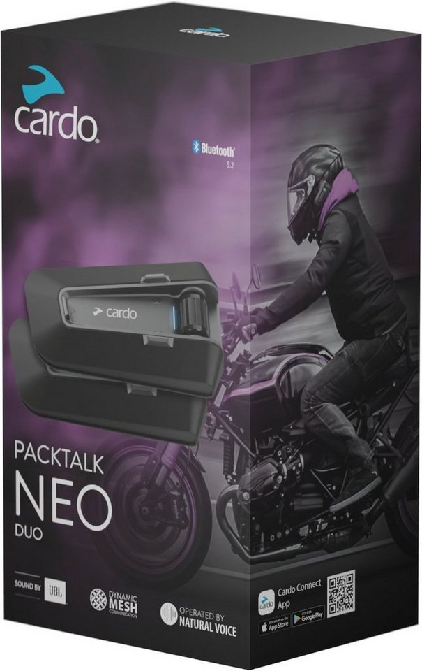 Cardo Packtalk Neo Kommunikationssystem Doppelset Headset (Wasserdicht Bluetooth) von Cardo