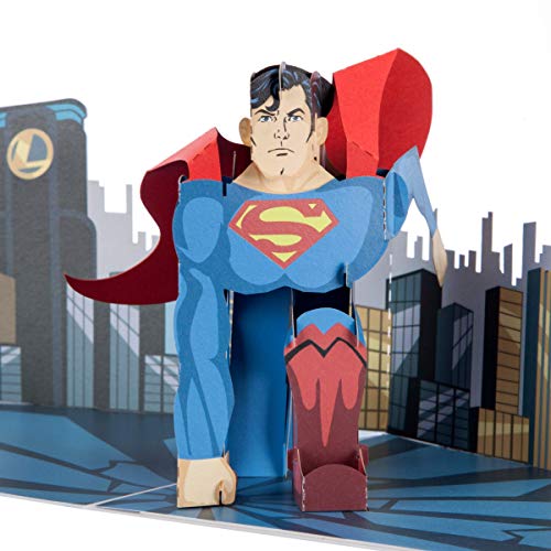 Superman-Pop-Up-Karte – Superman-Geburtstagskarte, DC Comics, umweltfreundliche Verpackung verwandelt sich in einen Umschlag, 15 x 20 cm, offizielles Lizenzprodukt von DC Comics von Cardology