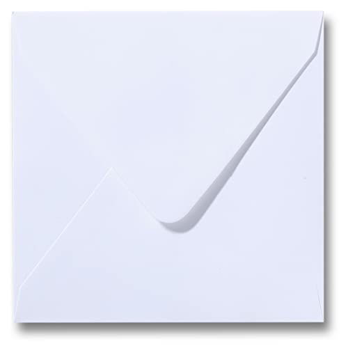 Cards & Crafts 40 Mini Briefumschläge - Weiß - 65x65mm - Kleine quadratische Umschläge von Cards & Crafts