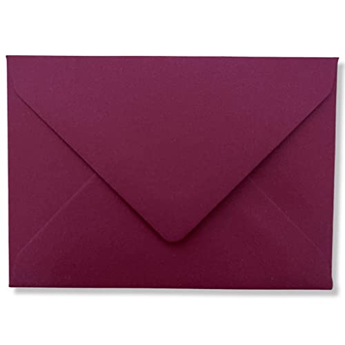 Cards & Crafts 50 Mini Briefumschläge - C7-8,1x11,4cm - 120 GSM - (Bordeaux Rot) von Cards & Crafts