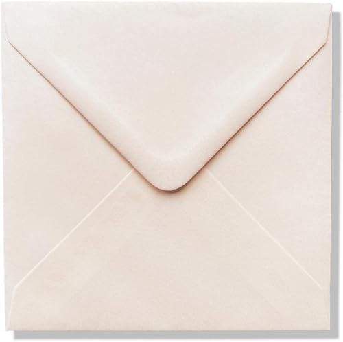 Cards & Crafts Luxuriöse Quadratische Briefumschläge - 15 x 15 cm - 110 g/m² - 100% FSC (Cremefarben, 50) von Cards & Crafts