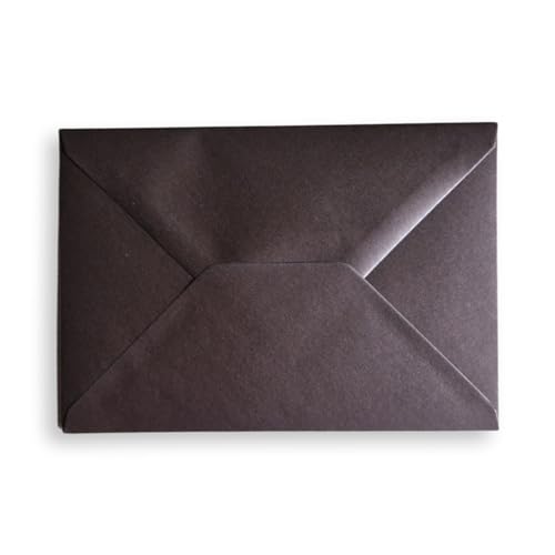 Cards & Crafts Luxus Metallic C6 Briefumschläge - 16,2x11,4 cm - 110 Gramm - 162x114mm (Chocolat, 25) von Cards & Crafts
