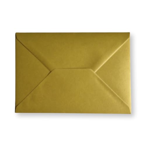 Cards & Crafts Luxus Metallic C6 Briefumschläge - 16,2x11,4 cm - 110 Gramm - 162x114mm (Gold, 500) von Cards & Crafts