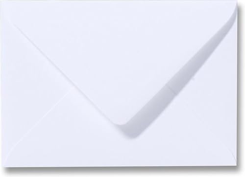 Luxuriöse B6 Umschläge - 110 g/m - 175 x 125 mm - 100% FSC-zertifiziert - 12,5 x 17,5 cm (Weiß, 50) von Cards & Crafts