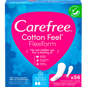 Carefree Slipeinlagen Cotton Feel Flexiform mit Frischeduft, 56 St. von Carefree