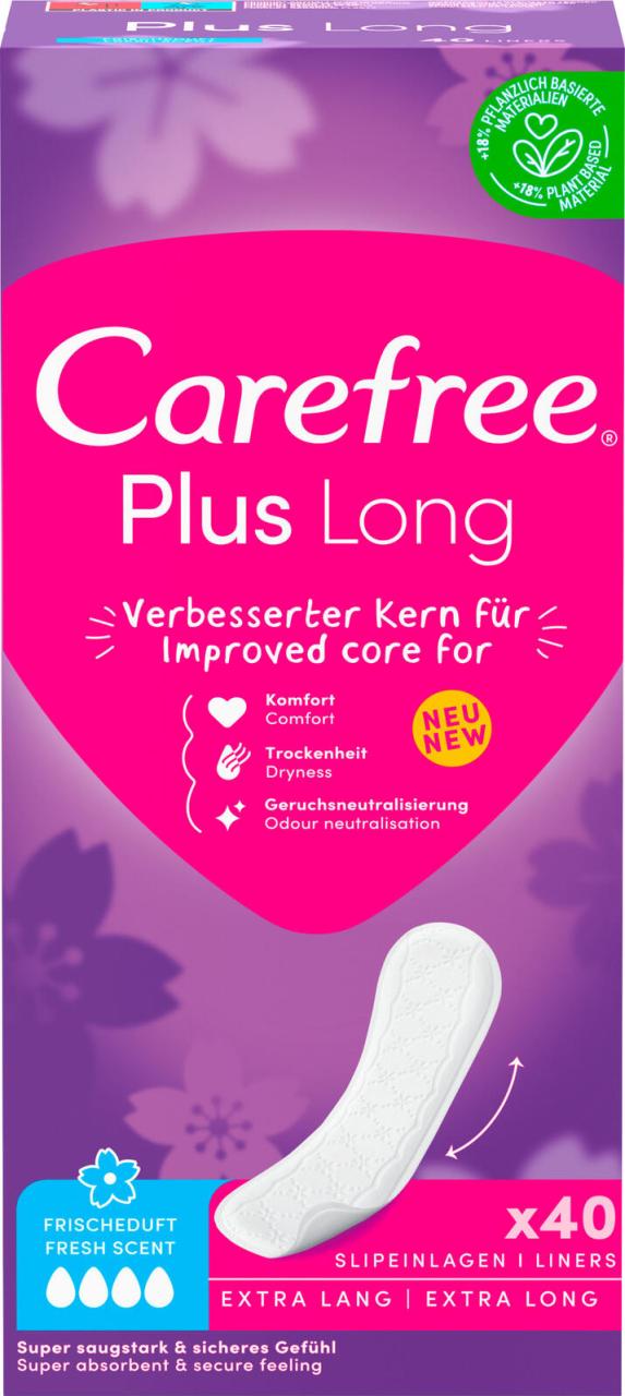 Carefree Slipeinlagen Plus Long mit Frischeduft, 40 St. Carefree Slipeinlagen Plus Long mit Frischeduft, 40 St. von Carefree