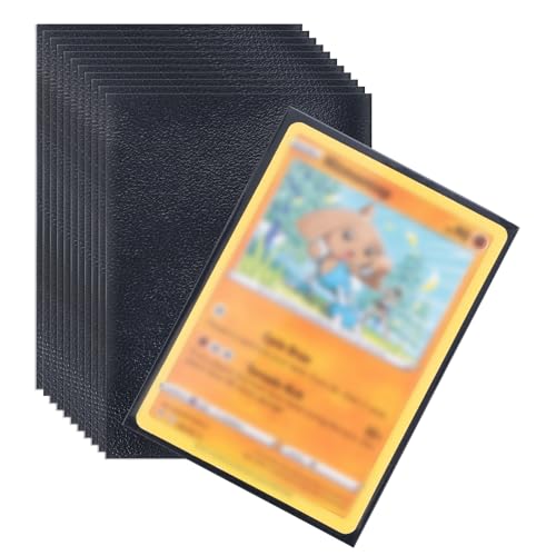 Sammelkarten Hüllen, 66 * 92MM Verdickung Kartenhüllen Sleeves Transparent Sammelkartenzubehör für Tauschkarten Pokemon Sportkarten (500PCS) von Carehabi