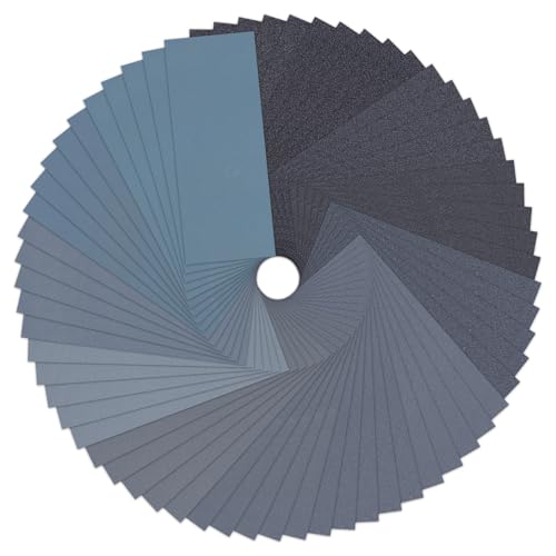 Carehabi 70 Stück Schleifpapier Set, Nass und Trocken Schmirgelpapier Fein 120-3000 Sandpaper für Metall, Auto, Holzmöbel, Stein, Lack, Glas, 23 x 9,5 cm von Carehabi