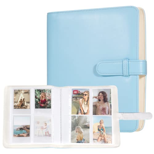 Carehabi Mini Fotoalbum mit 256 Taschen für Mini 11 90 70 50S 26 25 9 8+ 8 7S Sofortbildkamera Fotopapier (Blau) von Carehabi