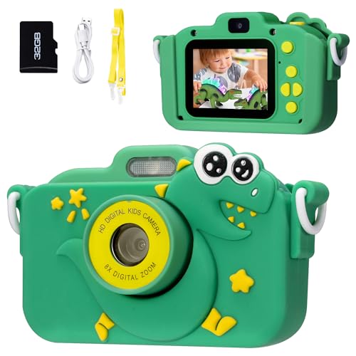 Carehabi Kinderkamera Geschenke für 3-12 Jahre Jungen Mädchen 1080P HD Anti-Drop Dinosaurier Digitalkamera Kinder mit 2.0”Display und 32GB-Karte für Geburtstagsgeschenk Spielzeug Carehabi Kinderkamera Geschenke für 3-12 Jahre Jungen Mädchen 1080P HD Anti-Drop Dinosaurier Digitalkamera Kinder mit 2.0”Display und 32GB-Karte für Geburtstagsgeschenk Spielzeug von Carehabi