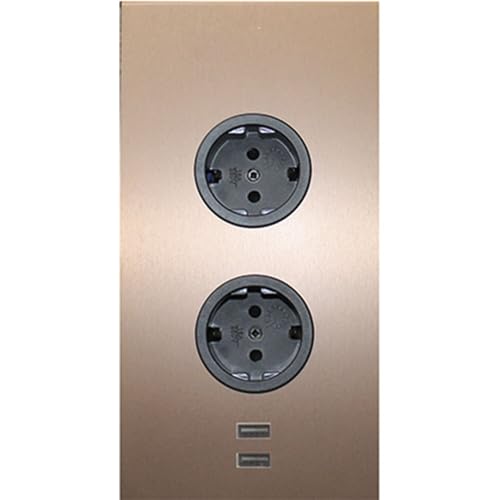 Caressi Ecksteckdose 2ST220 - Steckdose 2fach mit 2x USB für die vertikale Montage in einer Ecke, Edelstahl, 230V Caressi Ecksteckdose 2ST220 - Steckdose 2fach mit 2x USB für die vertikale Montage in einer Ecke, Edelstahl, 230V von Caressi