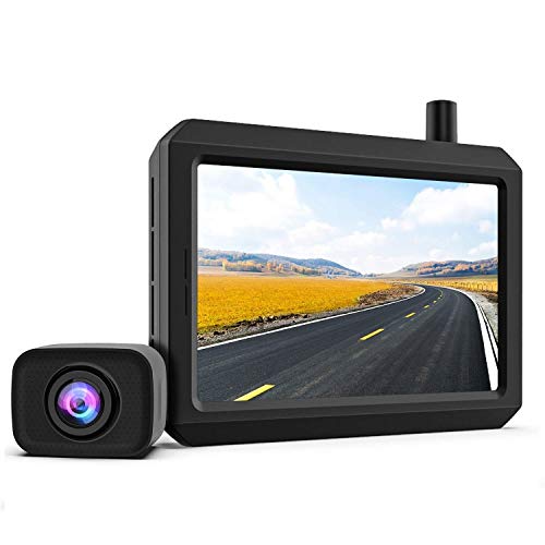 Digital Kabellos Rückfahrkamera Set K7PRO unterstützt 2 Kameras, Funk Rückfahrkamera mit Stabilem Signal, 5" HD Monitor, Drahtlose Rückfahrkamera mit IP68 Wasserdichter Kamera, Nachtsicht von Cargoplay