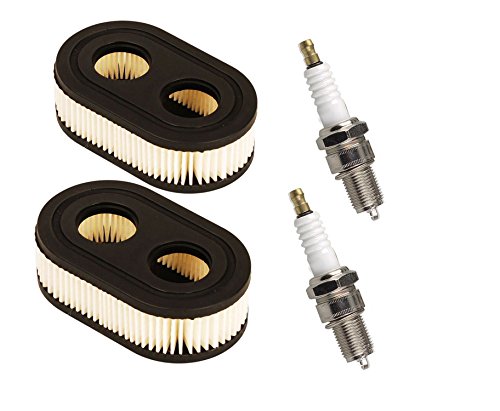 Carkio Luftfilter mit Zündkerze Rasenmäher-Motoren von Briggs & Stratton 798452 593260 Ersatzteil Compatible with Oregon 30–168 Rotary 14364, von Carkio