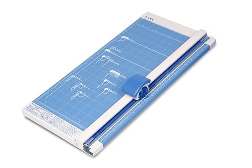 CARL CUI12218 Professioneller Papierschneider, 45,7 cm, Blau und Grau von Carl