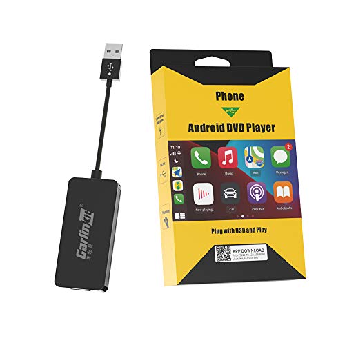 Carlinkit Wired CarPlay/Wired Android Auto Adapter für Android Radio Car, Autokit APK muss im Autoradio installiert Werden, Support MirrorScreen/Online Upgrade, Schwarz von Carlinkit