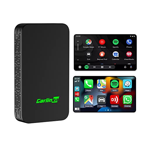 Carlinkit 5.0 2air CarPlay Wireless und Android Auto Wireless Adapter,für Autos mit CarPlay und Android Auto-Funktion(Herstellungsjahr:2017 bis 2024) Unterstützt Sprachassistent,Navigation,Musik von Carlinkit