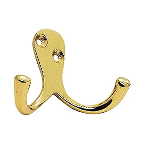Carlisle Brass AA27 Viktorianischer Doppelhaken, poliertes Messing, 64 mm x 51 mm Carlisle Brass AA27 Viktorianischer Doppelhaken, poliertes Messing, 64 mm x 51 mm von Carlisle Brass