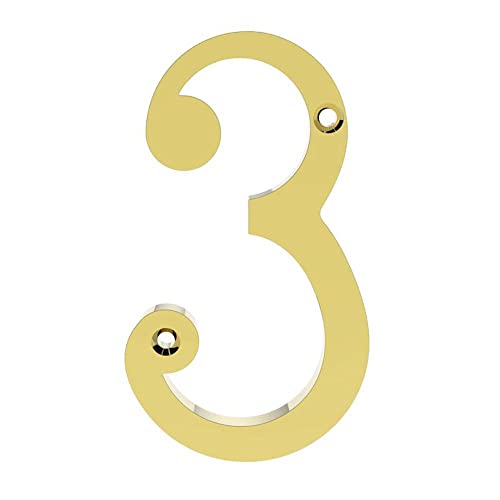 Carlisle Brass N3 Ziffernblatt, Nummer 3, poliertes Messing, 76 mm Carlisle Brass N3 Ziffernblatt, Nummer 3, poliertes Messing, 76 mm von Carlisle Brass