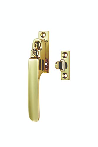 Carlisle Brass V1007LCK Verschließbare Fensterverriegelung mit Nachtlüftungsposition, 125 mm Gesamtlänge, 60 mm x 16 mm, poliertes Messing von Carlisle Brass