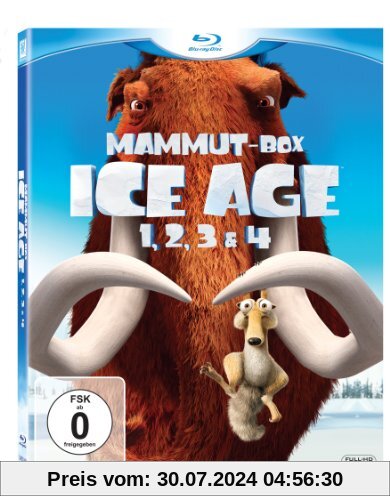 Ice Age 1, 2, 3 & 4 (Mammut-Box) (4 Blu-rays) [Blu-ray] von Carlos Saldanha
