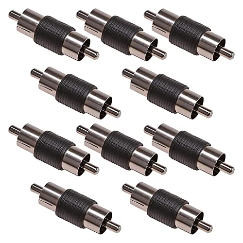 Carmedien 10 Stück Cinch Adapter Stecker auf Stecker Chinch Stecker Video Audio Kupplung Verbinder Carmedien 10 Stück Cinch Adapter Stecker auf Stecker Chinch Stecker Video Audio Kupplung Verbinder von Carmedien