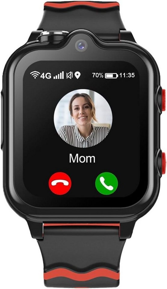 Carneedi für Jungen und Mädchen 5–16 Jahren mit GPS und Telefon Smartwatch (1.69 Zoll, Android iOS), mit 4G WiFi Videoanruf Kamera SOS Schulmodus GPS und Telefon von Carneedi
