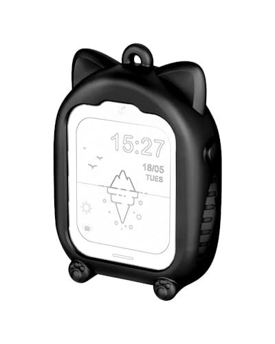 Silikonhülle mit Trageband für Carneedi Double Wear Smartwatch (Schwarz) von Carneedi