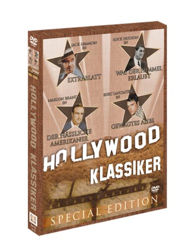 Hollywood Klassiker (Holzbox) - Extrablatt / Was der Himmel erlaubt / Gewagtes Alibi / Der häßliche Amerikaner [2 DVDs] von Carol Media Home Entertainment