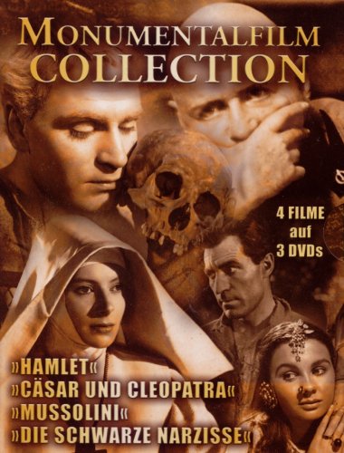 Momumentalfilm Collection in Sammler Digibox - Hamlet - Mussolini - Die schwarze Narzisse - Cäsar und Cleopatra [3 DVDs] von Carol Media