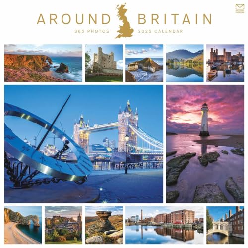 Around Britain Square Wall Calendar 2025 von Carousel Calendars