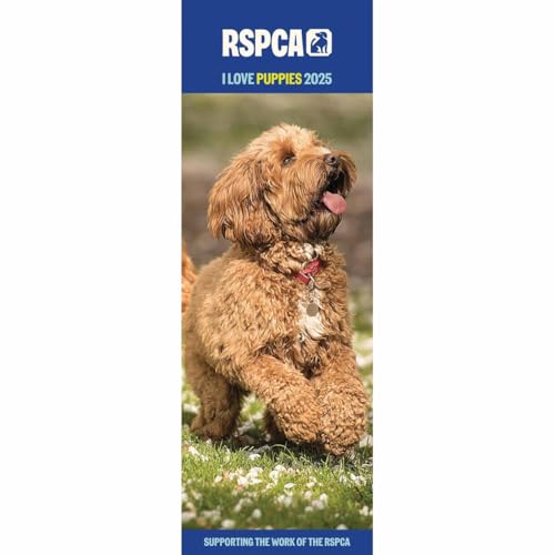RSPCA I Love Puppies Slim Calendar 2025 von Carousel Calendars