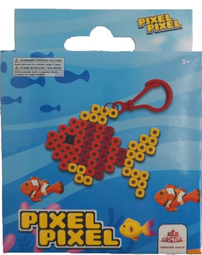 Bügelperlen-Set mit passender Vorlage und Schlüsselanhänger | Kinder-DIY Steckperlen | perfekt als Mitbringsel kreatives Geschenk (Fisch) von Carpeta