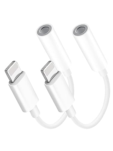 2Pack iPhone Kopfhörer Adapter [Apple MFi Zertifiziert] Apple Lightning auf 3.5mm Klinke Adapter AUX Audio Kabel Konverter Kompatibel mit iPhone 14/14 Plus/13/12/11/XR/X/XS/8/7 für Alle iOS Systeme von Carphone Warehouse