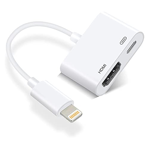 [Apple MFi Certified] HDMI Lightning Adapter,Lightning Digital AV Adapter Sync Screen HDMI Kabel Converter Kompatibel mit iPhone 14/13/12/11/XS/XR/X/8,iPad HDTV/Monitor/Projector Unterstützt alle iOS von Carphone Warehouse