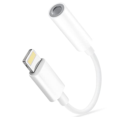 Kopfhörer Adapter für iPhone 12 [Apple MFi Zertifiziert] Lightning auf 3,5 mm Klinke Adapter Auxaudio Splitter Dongle Konverter Kompatibel mit iPhone 12 Mini / 11/13/13Pro/ X/XR / 8 / 7Plus/8Plus von Carphone Warehouse
