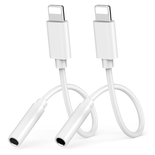 [MFI Zertifizierung] Kopfhörer Adapter für iPhone Dongle, 2Pack Lightning auf 3.5mm Klinkenstecker AUX Audio Konverter Kabel Kopfhörer Adapter kompatibel mit iPhone 14/14 Pro/13/13 Pro/12/11/X/XS/8/7 von Carphone Warehouse