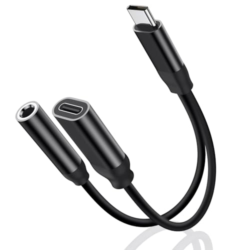 USB C Aux Adapter und Laden, USB Type C auf 3,5mm Klinke Kopfhörer Adapter Laden mit Schnellladung Aux Audio Kabel für Samsung Galaxy S24 S23 S22 Ultra A54 A34 5g A14 A53 A52 A23 A33, Google Pixel 8 von Carphone Warehouse