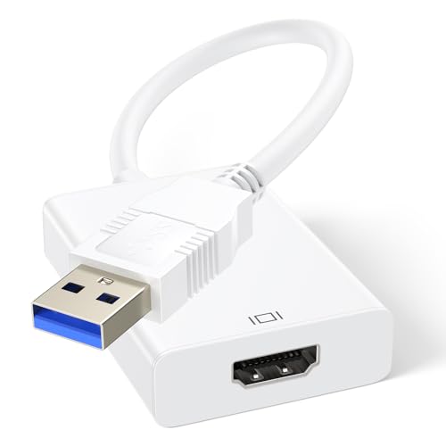 USB auf HDMI Adapter, USB 3.0/2.0 auf HDMI 1080P Full HD Audio Video Grafikkabel Adapter (Stecker auf Buchse) für Laptop Projektor HDTV, kompatibel mit Windows XP 7/8/8.1/10/11 (NO MAC & Vista) von Carphone Warehouse