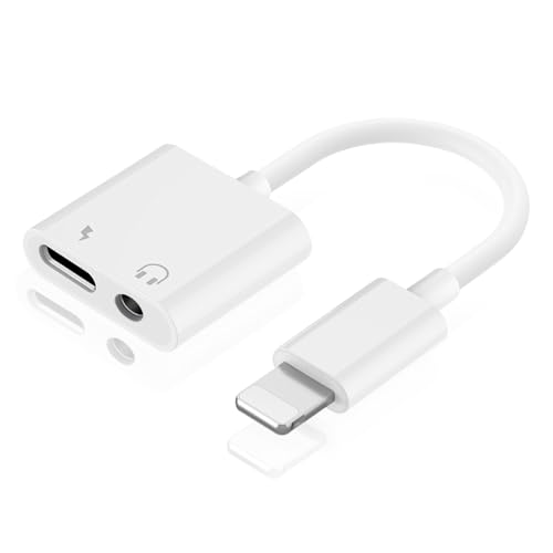 Carphone Warehouse iPhone Adapter: MFi-zertifizierter Lightning auf 3,5 mm Klinke Audio Kopfhörer Dongle Kabel Konverter für iPhone 14/14 Pro/12/13/11/X/XS/XR mit Ladefunktion Carphone Warehouse iPhone Adapter: MFi-zertifizierter Lightning auf 3,5 mm Klinke Audio Kopfhörer Dongle Kabel Konverter für iPhone 14/14 Pro/12/13/11/X/XS/XR mit Ladefunktion von Carphone Warehouse