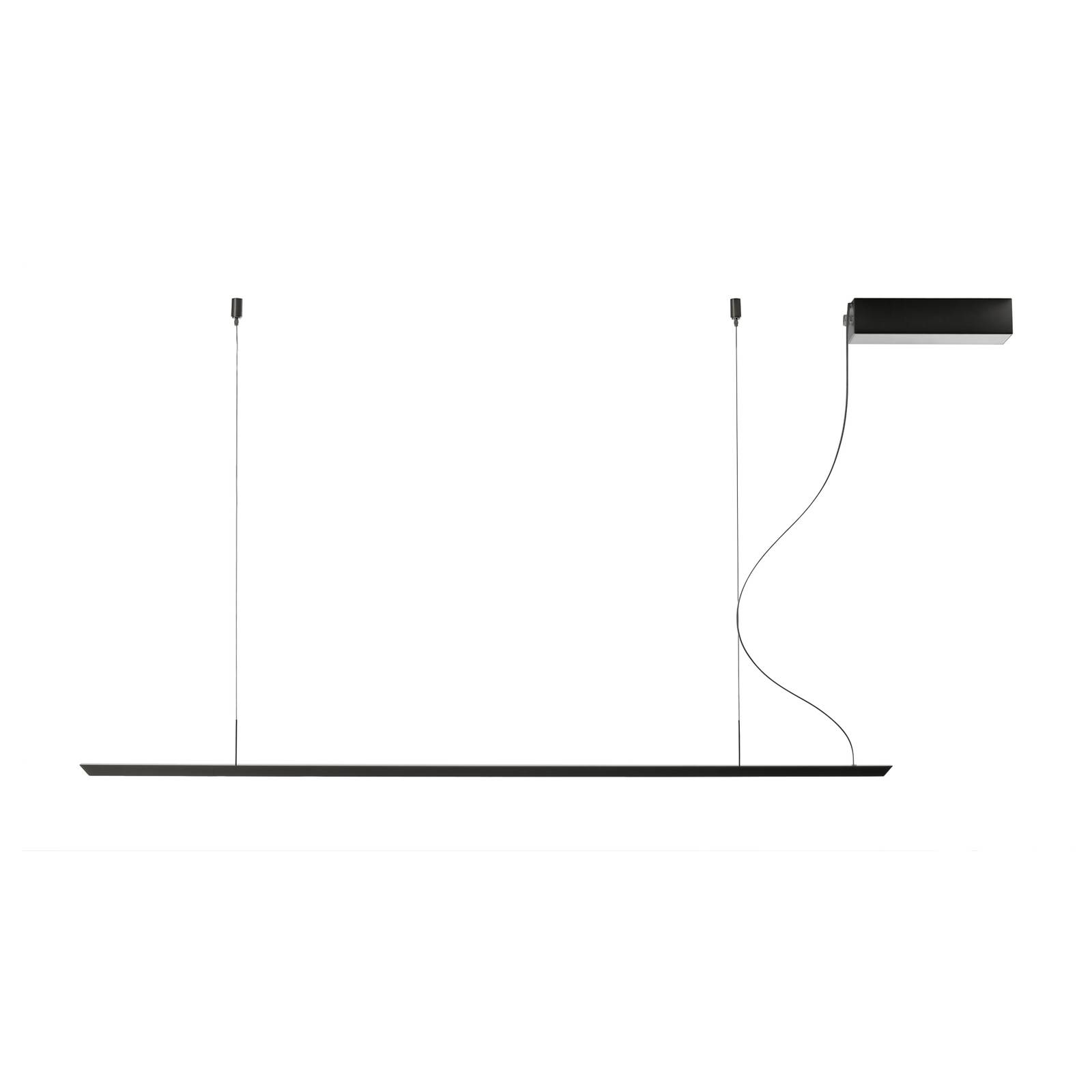 LED-Hängeleuchte Lineal, schwarz, Länge 158 cm von Carpyen