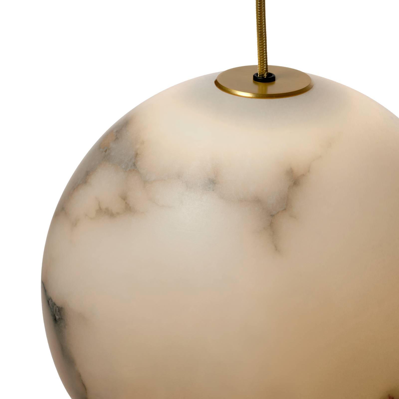 LED-Hängeleuchte Neil, Alabaster, gold, Ø 21cm LED-Hängeleuchte Neil, Alabaster, gold, Ø 21cm von Carpyen
